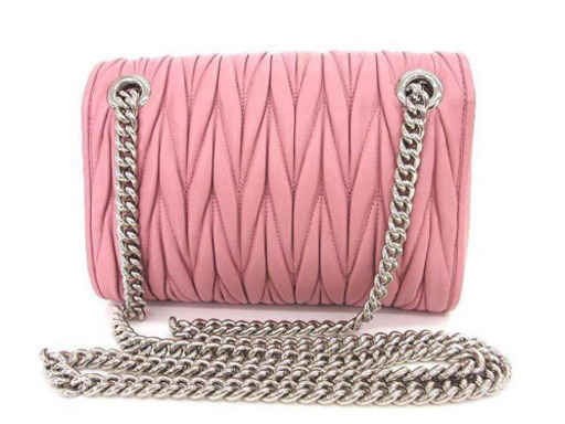 美品 ミュウミュウ 5BD024 マテラッセ チェーン ショルダーバッグ