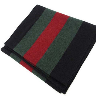 美品 グッチ GUCCI ウール×シルク シェリーライン マフラー
