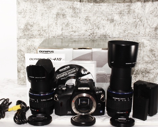 ★極上美品★オリンパス OLYMPUS E-410 ダブルズームキット フード付き ☆極上美品☆オリンパス OLYMPUS E-410 ダブルズームキット フード付き