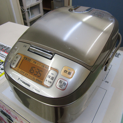 中古品 Panasonic パナソニック IH炊飯器 SR-HG104 5.5合炊き 2011年製 エコ炊飯
