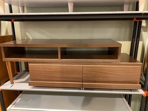 テレビボード テレビ台 茶 スライド式 中古品