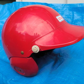 バイク用赤いヘルメットとゴーグル譲ります