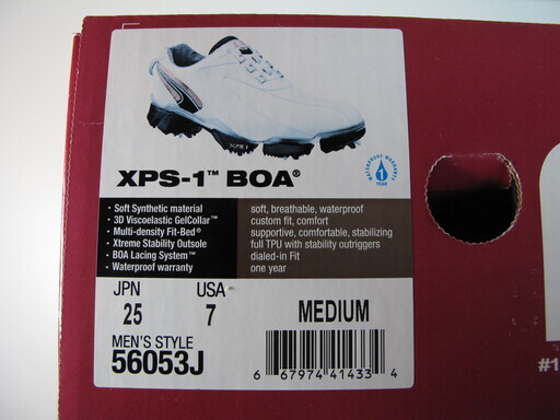 FOOTJOY☆フットジョイ☆XPS-1 Boa☆ホワイト×レッド ☆25.0㎝ MEDIUM USAサイズ7