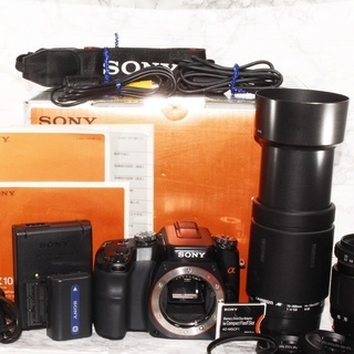 ★極上美品＆すぐ使えるカード付★ソニー SONY α100 超望遠300ｍｍ ダブルズームセット の画像