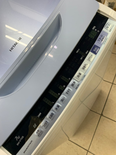 日立 BW-V70B 7kg BEAT WASH 2018年製 洗濯機