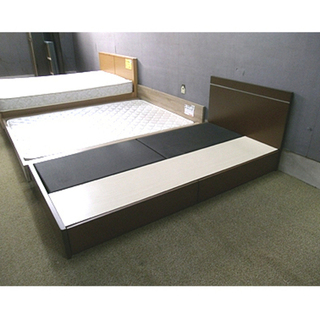 札幌【シングルベッド 引出し×2杯付き】かたさはふつう 分解可能