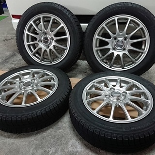 軽自動車へ　ホイール付き中古155/65R14バリ山スタッドレス4本セット