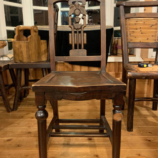 木製アンティークダイニングチェア 