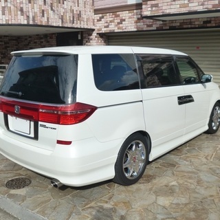 検査2年10月エリシオンプレステージS 7人乗り/WORK18インチ/TEIN車高調/両側パワスラ/純正HDDナビ/地デジ/バックカメラ/ブラック内装/HID/ETCの画像