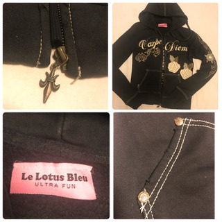 Le Lotus Bleu ルロータスブルー HAWAII ハワイ パーカー ブラック 黒の画像