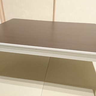 こたつ　長方形　白　茶　リバーシブルの画像