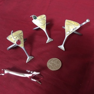㉔【ナプキンホルダー＆カトラリーレスト】カクテル　トナカイ　美品