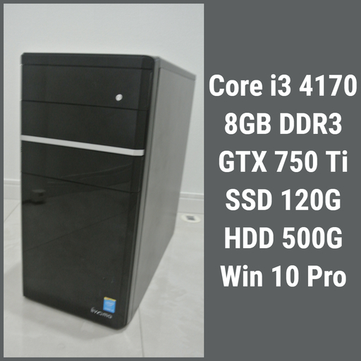 【値下げ】ライトゲーミングPC Core i3 4170 8GB GTX750Ti SSD