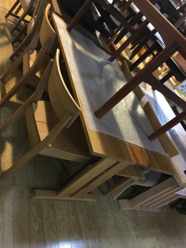 12/17 値下げ 美品 展示品あがり　TARNY オーク材 ベンチダイニング4点セット