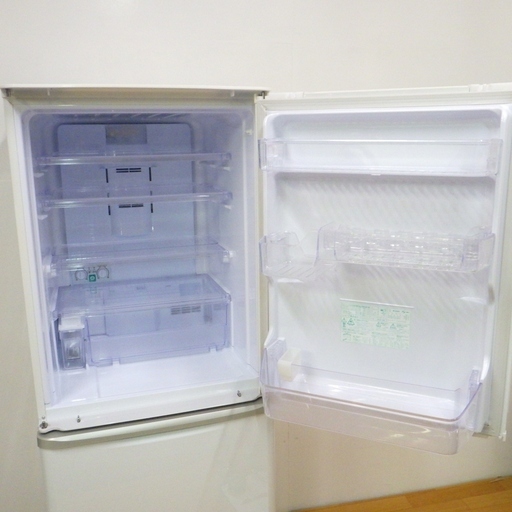 シャープ/SHARP 2013年製 350L 3ドア冷蔵庫 両開きタイプ 自動製氷機能付き SJ-PW35X-W　/SL1
