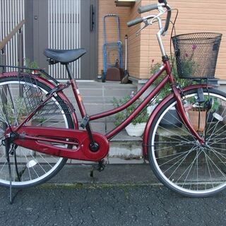 中古自転車　２６インチ　ママチャリ　新品部品はカゴ、ブレーキワイ...