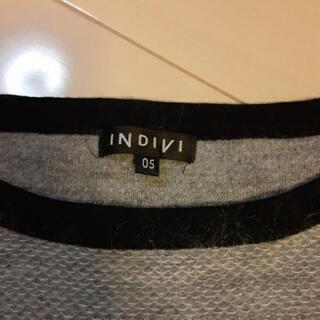 再値下げ　INDIVI　ボーダー　ロングセーター　サイズ05の画像