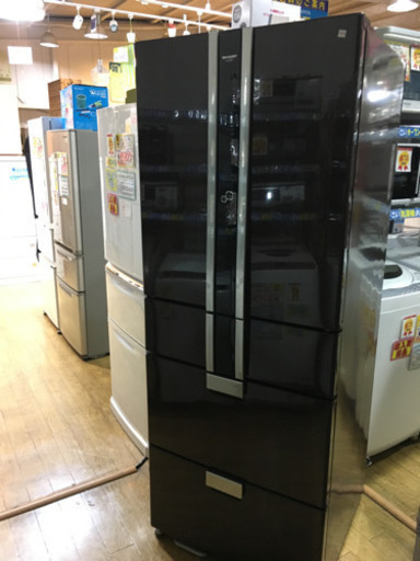 美品 SHARP シャープ 501Lフレンチドア冷蔵庫 SJ-HD50P-T 2007年製 日本製 お買い得 ウッドデザイン