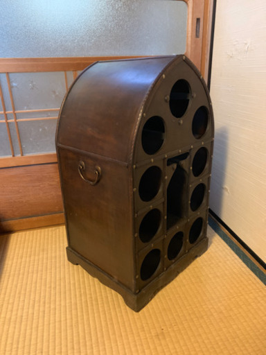 海外製アンティーク木製ワインラック