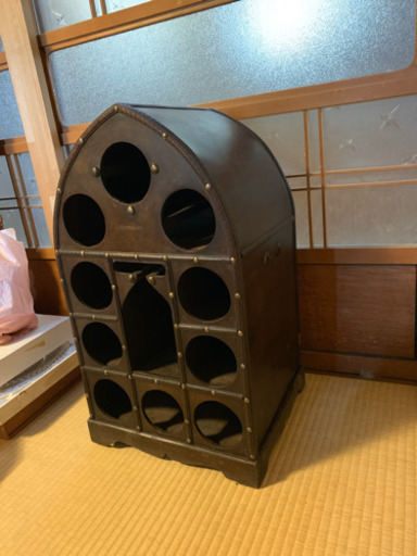 海外製アンティーク木製ワインラック