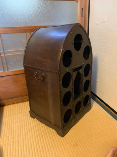 海外製アンティーク木製ワインラック