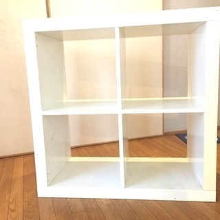 【引き取り限定】便利なホワイト 棚 北欧風 中古 イケア 木製棚