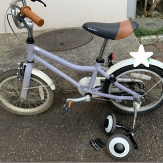 コーダブルーム　自転車　ラベンダー　16インチ　補助輪付