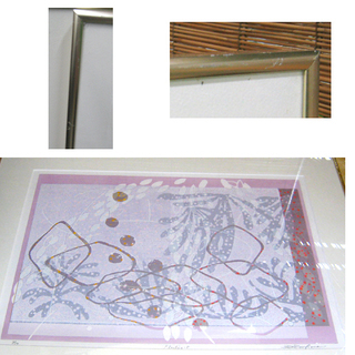 額装 版画 白駒一樹 Floating 5 2/50　額約80×60 札幌市 豊平区 平岸の画像