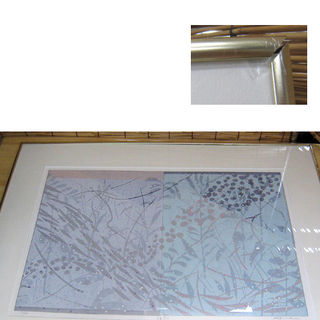 ◎額装 版画 白駒一樹 「早春譜 Ⅱ」　50/75　額約80×60 札幌市 豊平区 平岸の画像