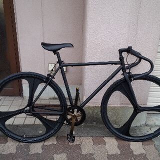 700c スリースポークピストバイク(ブラック)  