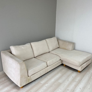 布製の３人掛けソファーですの画像