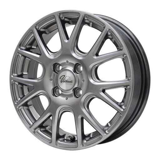 新品！！【タイヤ＆ホイール14インチ４本セット】 【Verthandi YH-M7 14x4.5 +45 100x4 LLIC GRAY】 + 【NANKANG ESSN-1スタッドレス 155/65R14インチ】