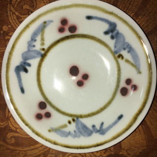 椋木春水（英三）造”笹絵皿” 5客（師 河井寛次郎）