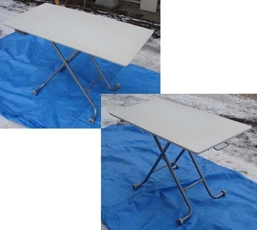 19N0128 B 札幌発 引取歓迎 NITORI/ニトリ リフティングテーブル 昇降テーブル 1100×550mm 高さ100-700mm 中古