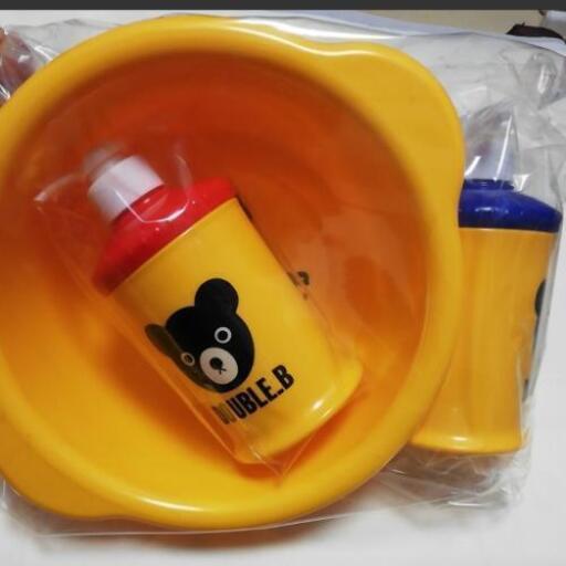 新品Mikihouse ミキハウス日本製　ソープボトル\u0026桶3点セット