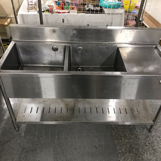 タニコー 業務用厨房機器 2槽シンク流し/作業台