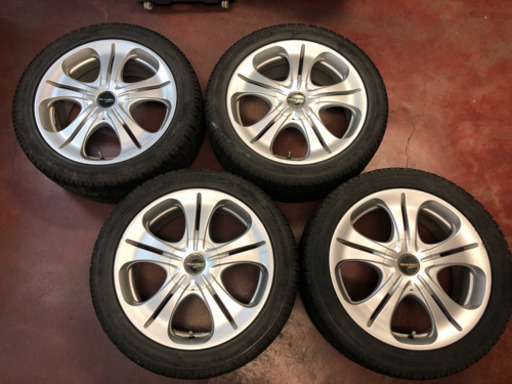 （値下げ）225/45R17冬タイヤアルミセット5穴マルチ4本