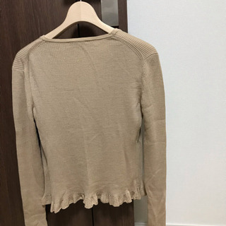 アナイ  ANAYI  カーディガン  ニット  フリル  キャメル  38の画像