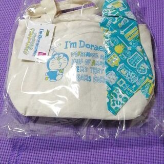 値下げ!ドラえもんバンダナ付きランチトートバッグ