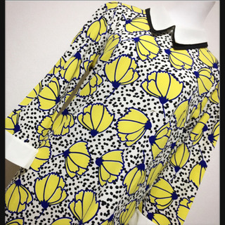 【美品】ミニワンピース チュニック 花柄 アングラポップ レトロ...