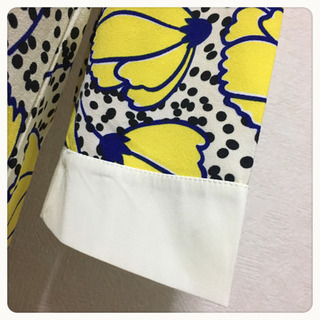 【美品】ミニワンピース チュニック 花柄 アングラポップ レトロ サイケの画像