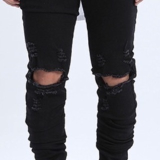 ZOZOTOWN購入 【WESTBOY】スキニー ダメージ ブラックスキニーデニム の画像