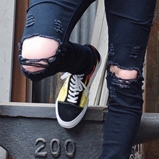 ZOZOTOWN購入 【WESTBOY】スキニー ダメージ ブラックスキニーデニム の画像