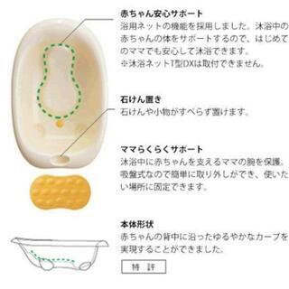【お値下げしました】バスチェア&ベビーバス&バスネット&温度計の画像