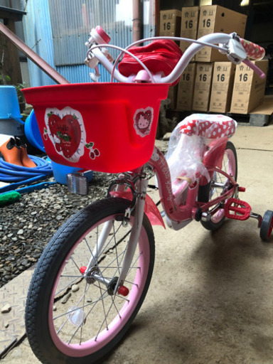 【未使用】【訳あり】子供用自転車ハローキティ
