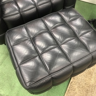 美品【 DAIVA 】ヨーゼフ・ホフマン クーブスソファ(オットマン)本革の画像