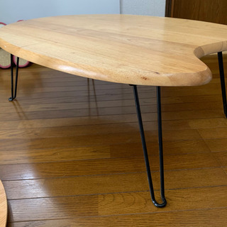 木製　折りたたみ式　ローテーブルの画像