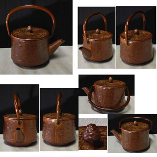 c447 鉄瓶 小さな鉄瓶 ミニやかん 急須 茶道具の画像