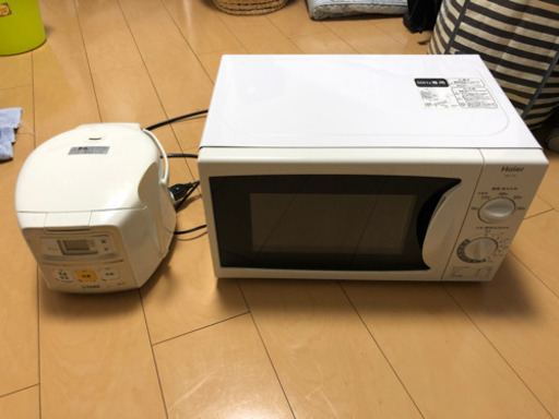 タイガー炊飯器とHaier電子レンジ