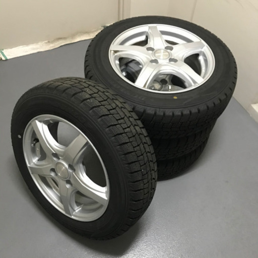 129-1ダンロップWINTERMAXX165/65R14アルミホイール付4本セット2018年製造バリ山DUNLOPスタッドレスタイヤ タンク ルーミー トールなど